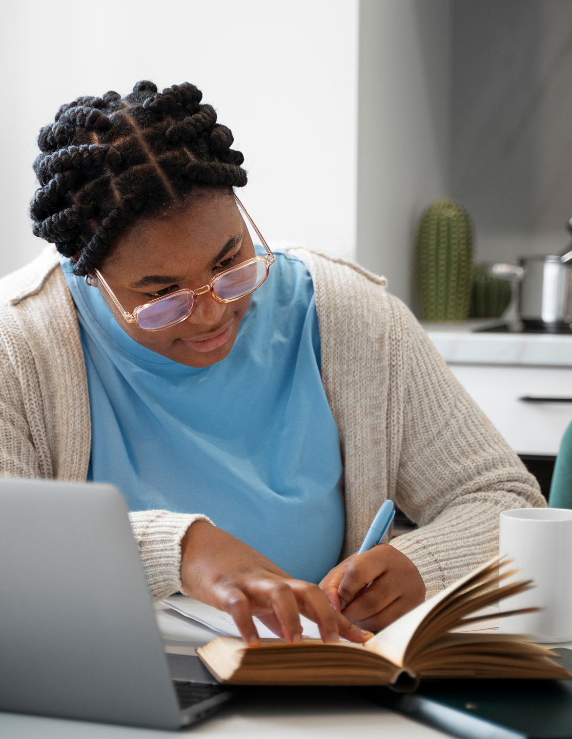 Plant in glass terrarium